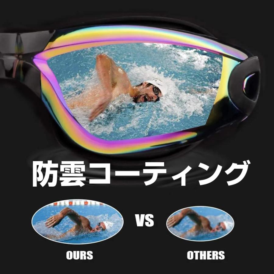 SUCCUL（サクル） 水泳ゴーグル 曇り止め 水中メガネ スイムゴーグル