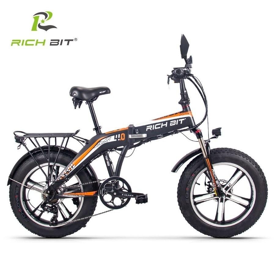 電動バイク 電動自転車 次世代ハイブリッド ハイブリッドファットバイク「サンドバイク-PLUS」折りたたみ式 最高速度45KM オレンジ