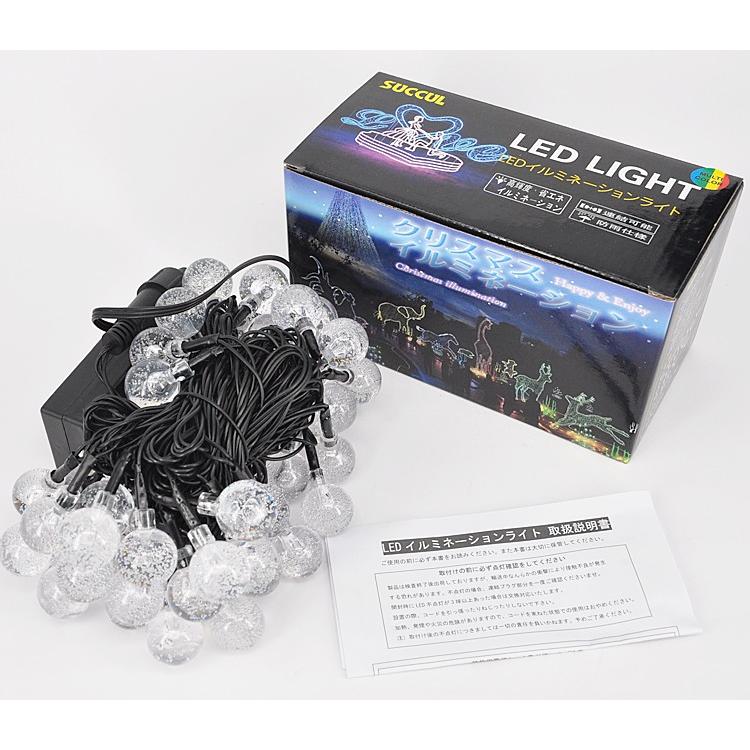 LEDイルミネーション ボール型 5m 50球 ガラス球 コントローラー付き 防雨 クリスマス ライト 電飾 飾り SUCCUL  :scl-glrod-5md16:サクルYahooショッピング店 - 通販 - Yahoo!ショッピング