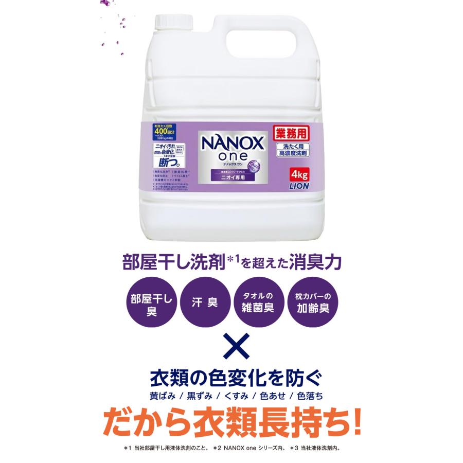 SUPER NANOX ライオン one ニオイ専用 4kg 1ケース 3個入