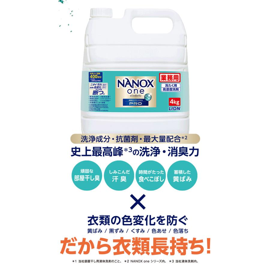 SUPER NANOX ライオン one PRO 4kg × 2個 セット ナノックス SUPER NANOX ライオン one PRO 4kg × 2個 セット ナノックス