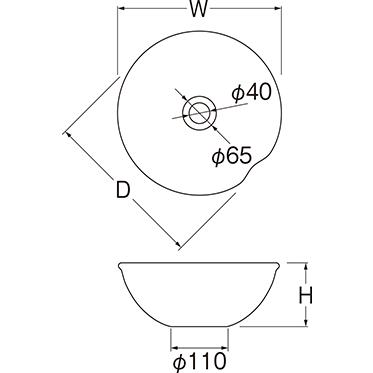 信楽焼洗面器　HW1023-023　翠緑　SANEI