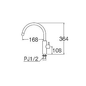 手洗器用水栓金具 単水栓 Y5475H-13「column」 三栄水栓｜sudasyop｜02