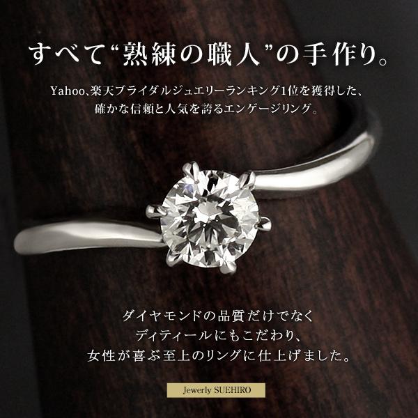SUEHIRO（スエヒロ） 婚約指輪 鑑定書 ダイヤモンド エンゲージリング