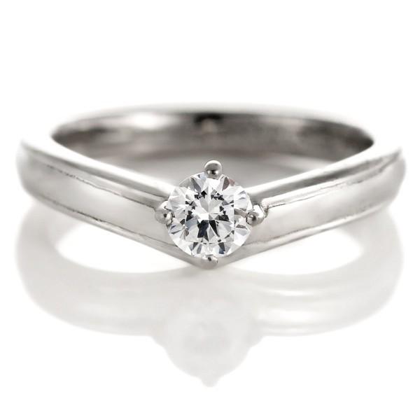 婚約指輪 ダイヤモンド ダイヤ プラチナ リング 0.3ct 天然石 エンゲージリング 鑑定書 末広 婚約指輪・エンゲージリング 