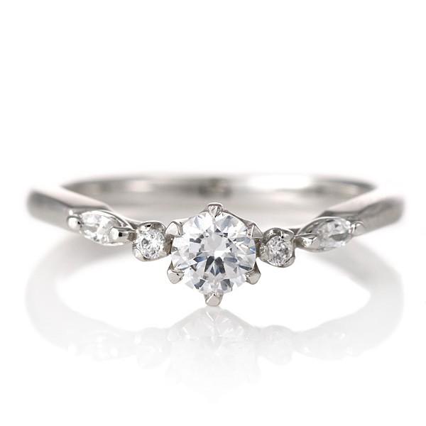 ロングセラー 婚約指輪 ダイヤモンド プラチナ リング 0.3ct 天然石 エンゲージリング 鑑定書 オーダー 