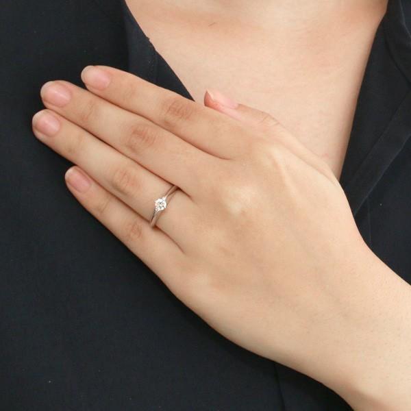 ダイヤモンド リング プラチナ 婚約指輪 0.3カラット 鑑別書 一粒 オーダー爆買の画像
