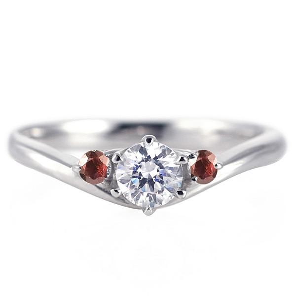 婚約指輪 ダイヤモンド プラチナリング 一粒 大粒 指輪 エンゲージリング 0.3ct プロポーズ用 レディース 人気 ダイヤ 刻印無料 1月 誕生石 ガーネット オーダー