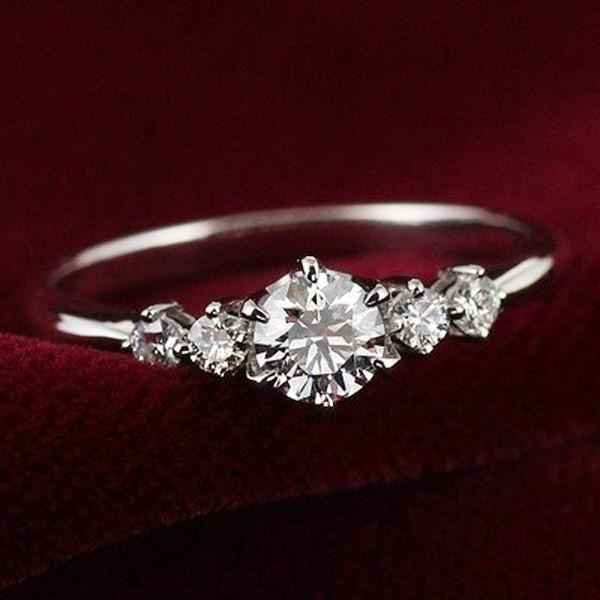 鑑定書付き 婚約指輪 エンゲージリング ダイヤモンド ダイヤ リング 指輪 人気 ダイヤ プラチナ リング オーダー