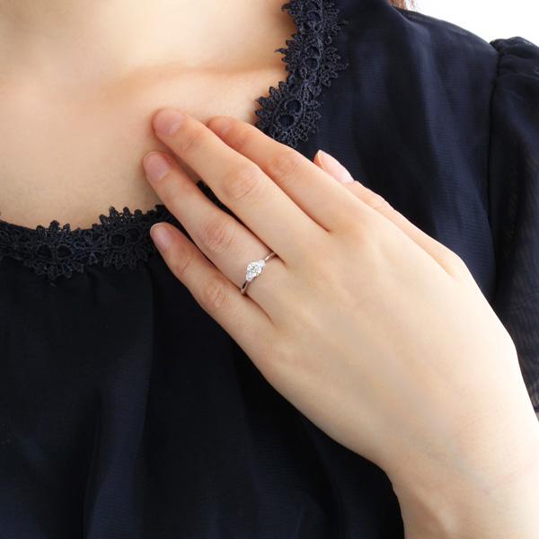 SUEHIRO（スエヒロ） 婚約指輪 ダイヤモンド プラチナリング 一粒 大粒