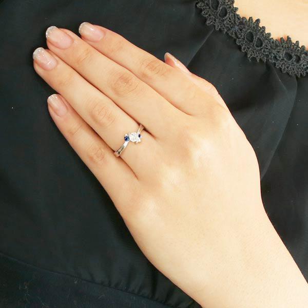 エンゲージリング 婚約指輪 ダイヤモンド ダイヤ プラチナ リング サファイア オーダー｜suehiro｜02