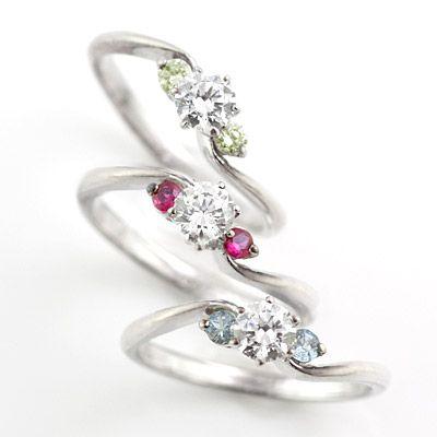 誕生石 プラチナ ダイヤモンドリング 婚約指輪 エンゲージリング オーダー爆買
