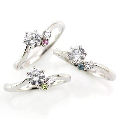 誕生石 プラチナ ダイヤモンドリング 婚約指輪 エンゲージリング オーダー爆買