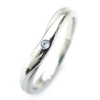 メンズ リング 結婚指輪 マリッジリング3月誕生石 アクアマリン オーダー