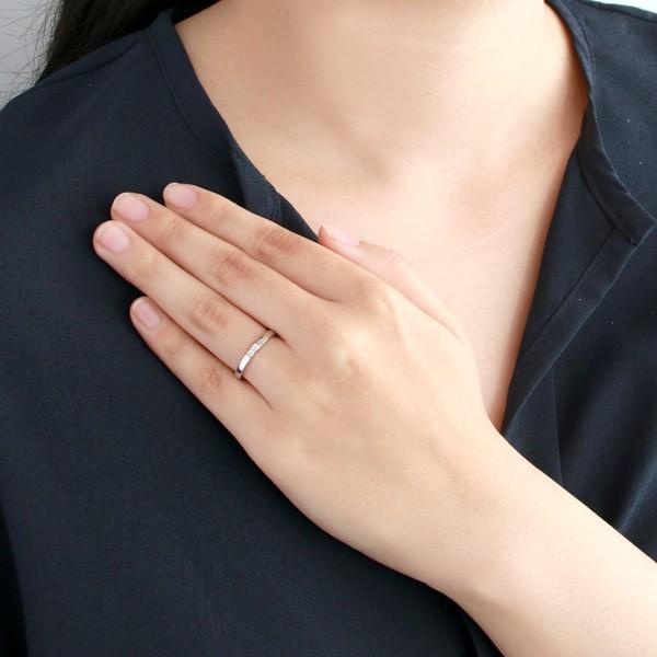 結婚指輪 プラチナ ダイヤモンド マリッジリング レディース オーダー爆買の画像