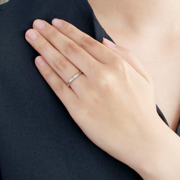 結婚指輪 プラチナ ダイヤモンド マリッジリング レディース オーダー爆買の画像