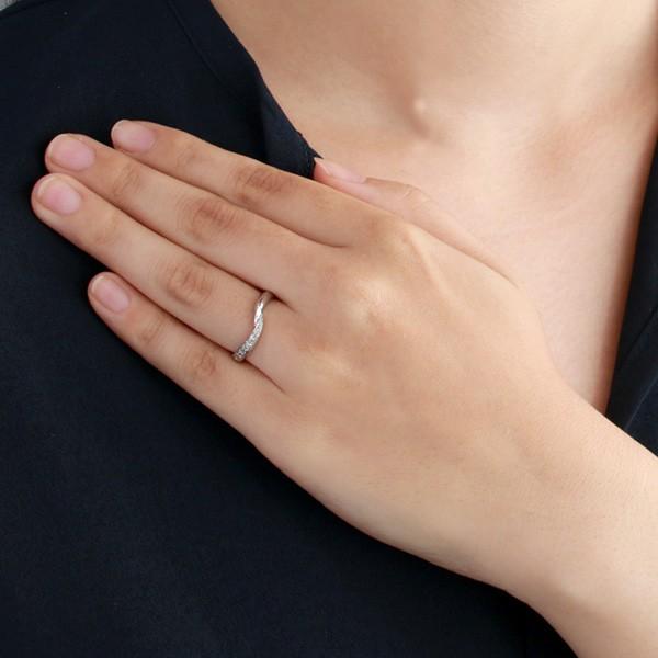 結婚指輪 プラチナ ダイヤモンド マリッジリング レディース オーダー爆買の画像