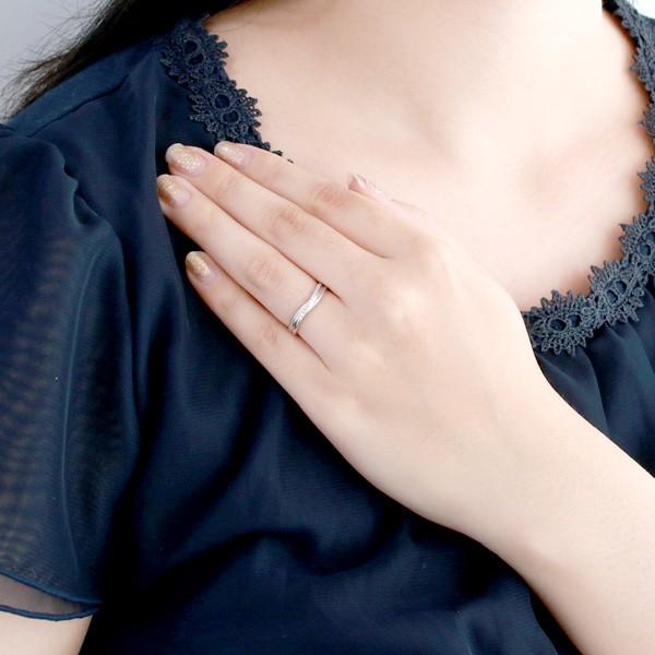 結婚指輪 プラチナ マリッジリング ダイヤモンド レディース オーダー爆買の画像