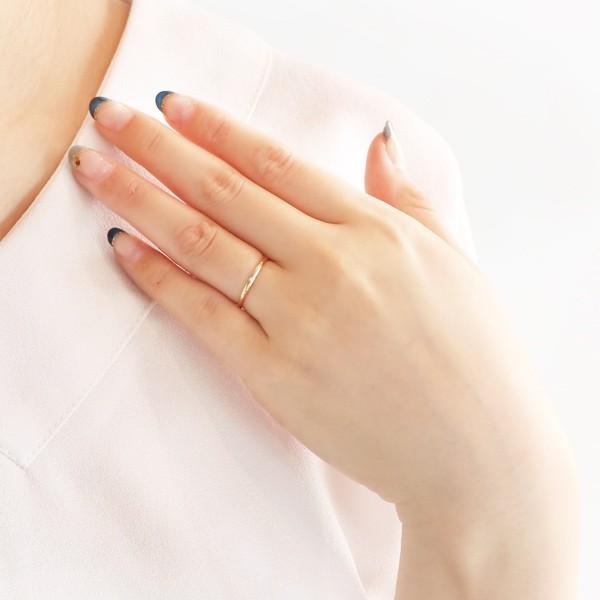 結婚指輪 ピンクゴールド ダイヤ 甲丸 安い オーダー｜suehiro｜02