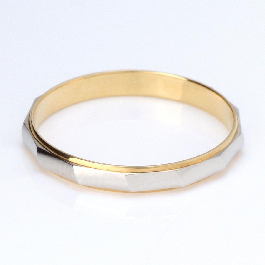 ペアリング プラチナ 安い イエローゴールド 刻印 18金 結婚指輪 マリッジリング オーダー爆買の画像