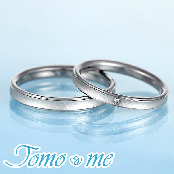 結婚指輪 マリッジリング プラチナ チタン コンビ ダイヤモンド 一粒 Tomo me トモミ ペアリング ブランド シンプル 人気 刻印無料 ストレート セール オーダーの画像