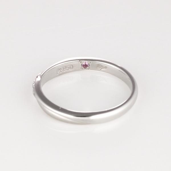 プチマリエ マリッジリング 結婚指輪 プラチナ950 ダイヤモンド ローズ