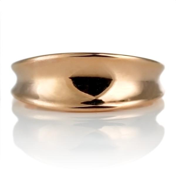 マリッジリング ペアリング ピンクゴールド ペア 逆甲丸 リング オーダー