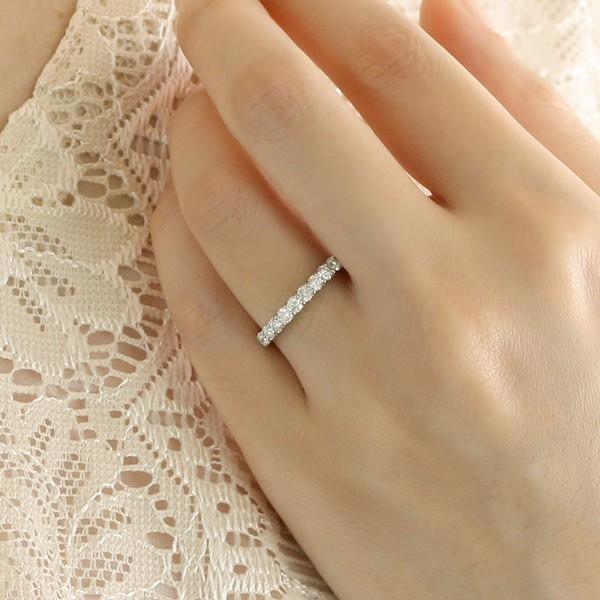 エタニティリング プラチナ ダイヤモンド リング 天然石 4月 誕生石 結婚10周年記念 結婚10年 結婚指輪 婚約指輪 オーダー爆買の画像