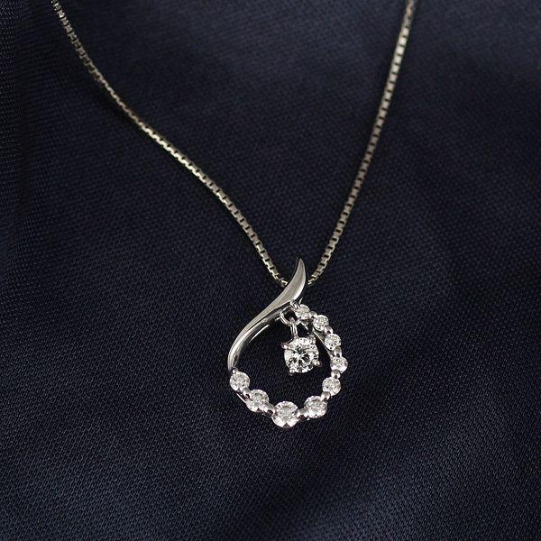 スイート エタニティ ダイヤモンド 10個 ダイヤモンド ネックレス ダイヤモンド プラチナ ネックレス 結婚 10周年記念 オーダー爆買の画像