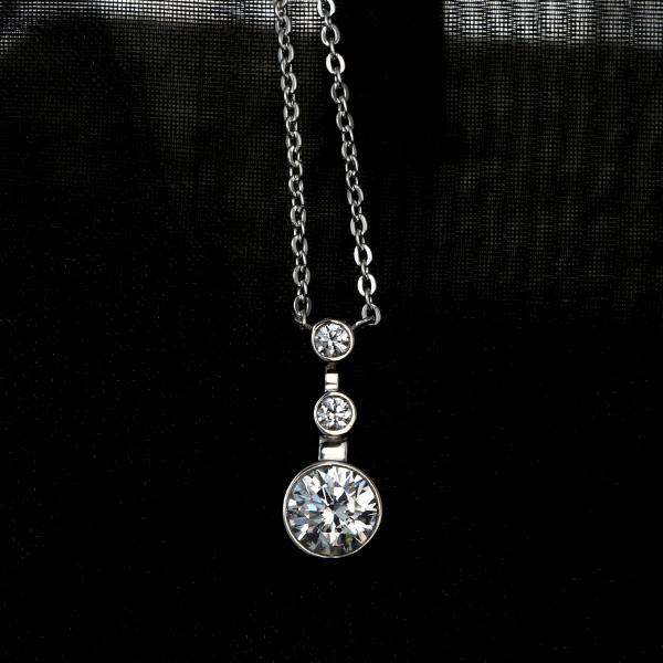 シルバー CZ ネックレス  プレゼント オーダー爆買の画像