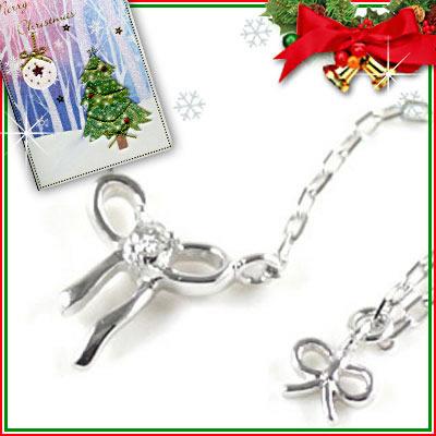 ネックレス レディース 天然石 クリスマス限定xmasカード付4月誕生石 K10ホワイトゴールド ダイヤモンド ペンダント ネックレス リボン 今だけ代引手数料無料 M104 C Suehiro 通販 Yahoo ショッピング
