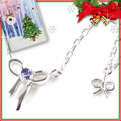 New限定品 ネックレス レディース 天然石 サファイア ネックレス クリスマス限定xmasカード付9月誕生石k10ホワイトゴールド ネックレス リボン 今だけ代引手数料無料 ランキング1位獲得 Www Skylanceronline Com