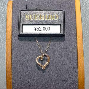 ダイヤモンド ネックレス ダイヤモンド オープンハート ハート ネックレス K10 10金 ピンクゴールド オーダー爆買の画像