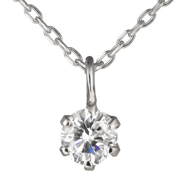 ダイヤモンド ネックレス 天然石 一粒 プラチナ ダイヤネックレス ダイヤ 0.1ct オーダー