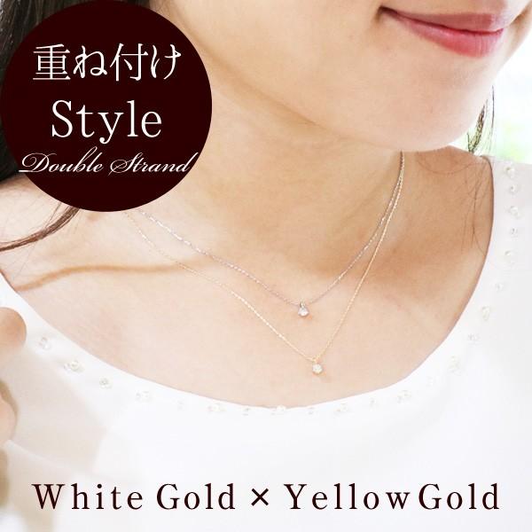 【翌日発送】 ダイヤモンド ネックレス 0.15カラット 一粒 ダイヤネックレス ダイヤ 一粒ダイヤ 18k ピンクゴールド ホワイトゴールド爆買の画像