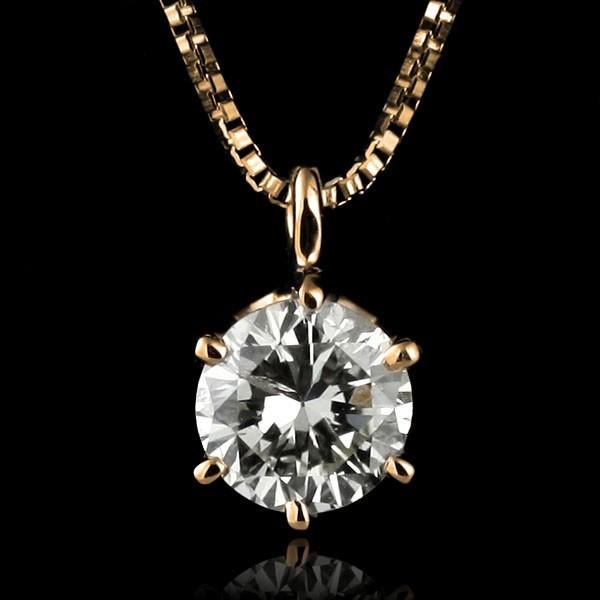 ネックレス レディース 18金 ダイヤモンド ソリティア 一粒 大粒 ネックレス ゴールド 0.3カラット レディース 18金 オーダー