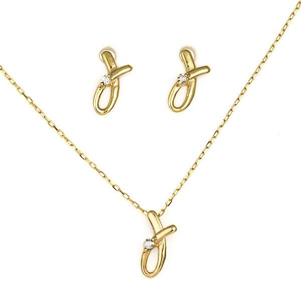 ネックレス レディース 18金 天然石K18 18k ダイヤモンド J イニシャル ピアス ネックレス セット商品 筆記体 人気 おすすめ 記念 オーダー