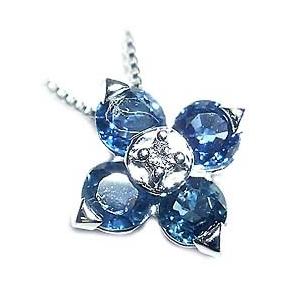 【早い者勝ち！】 サファイア ネックレス サファイア 9月誕生石 サファイア ダイヤ ネックレス ホワイトゴールド オーダー 【DGJ1310905500】(47500円)