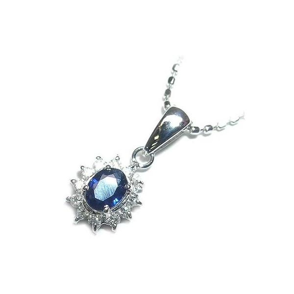 サファイア ネックレス サファイア 9月誕生石 サファイア ダイヤ ネックレス ホワイトゴールド オーダー