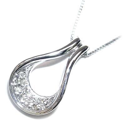 4月誕生石 K18ホワイトゴールド ダイヤモンドドペンダント オーダー