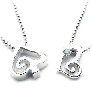 安いそれに目立つ ペアネックレス 3月誕生石シルバーアクアマリンペアペンダント ネックレス 今だけ代引手数料無料 Seal限定商品 Rkanet Com