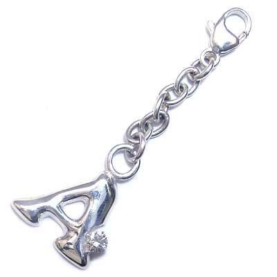 A イニシャル 4月誕生石 ダイヤモンドチャームトップ ホルダーCanCam掲載 オーダー