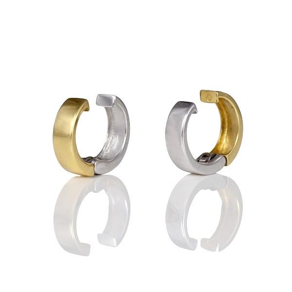 大流行中 18金 イエローゴールド ホワイトゴールド ピアス ピアリング コンビ シンプル 輪 リング レディースピアス 人気 おすすめ プレゼント レディース 女性 セール 流行に Www sciences Africa