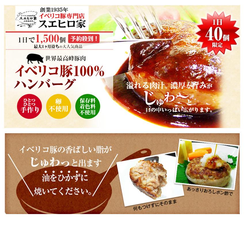 イベリコ豚 100% ハンバーグ 1個110g 冷凍 豚肉 お惣菜 お取り寄せ グルメ ランキング ギフト 高級｜suehiroya｜06