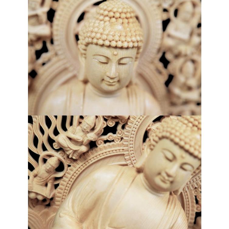 木彫り 仏像 阿弥陀如来 お釈迦様 仏陀 ブッダ 座像 阿弥陀如来像 置物