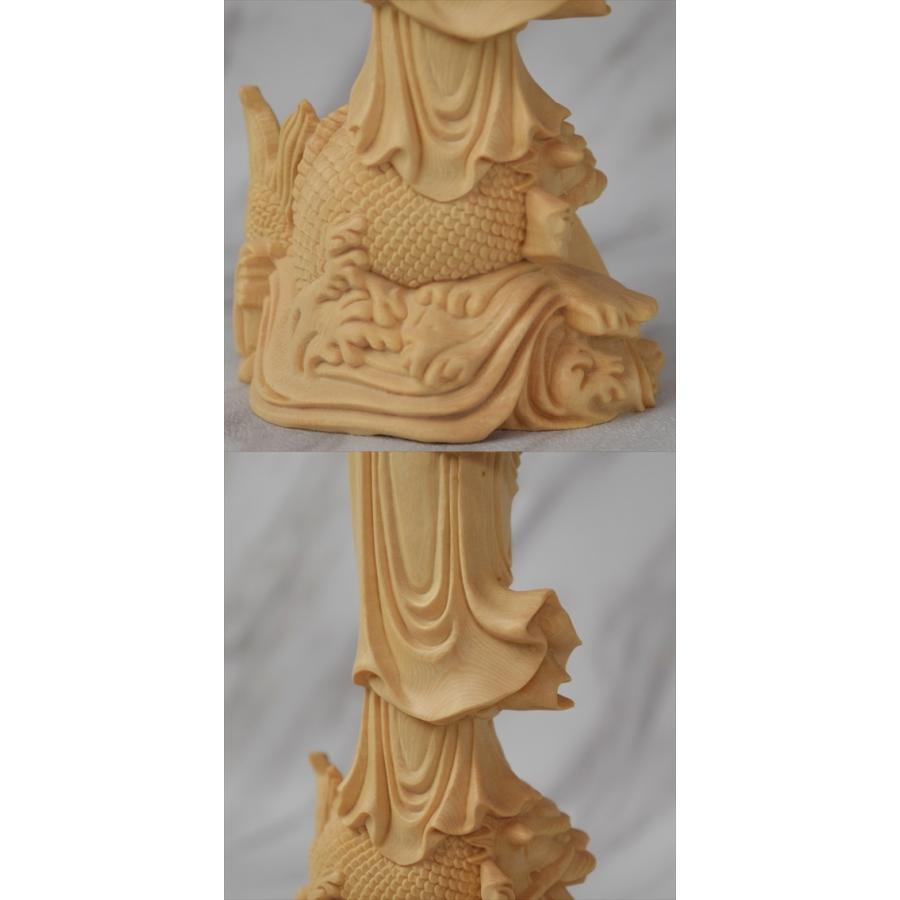 魚藍観音菩薩像 木彫 木製 仏像 仏教 置物