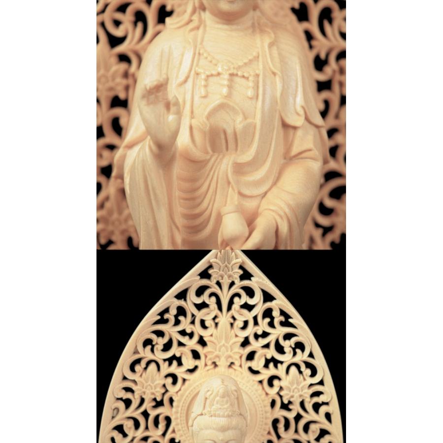木彫り 仏像 観音様 観音菩薩 観世音菩薩 観自在菩薩 水瓶 功徳水 救世