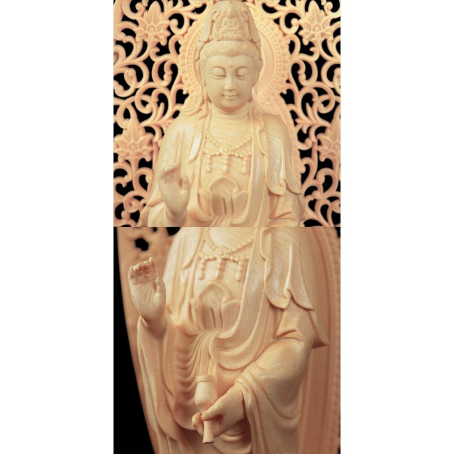 木彫り 仏像 観音様 観音菩薩 観世音菩薩 観自在菩薩 水瓶 功徳水 救世