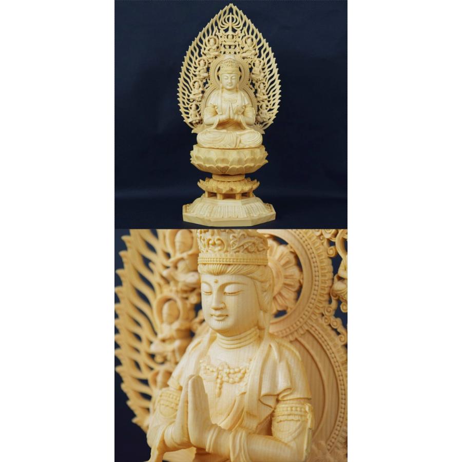 木彫り 仏像 普賢菩薩 座像 仏教美術 置物 普賢菩薩像 フィギュア 木彫 仏像 411