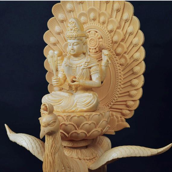 楽天市場】仏像 文殊菩薩 普賢菩薩（合掌形） 一対 3.5寸 飛天光背